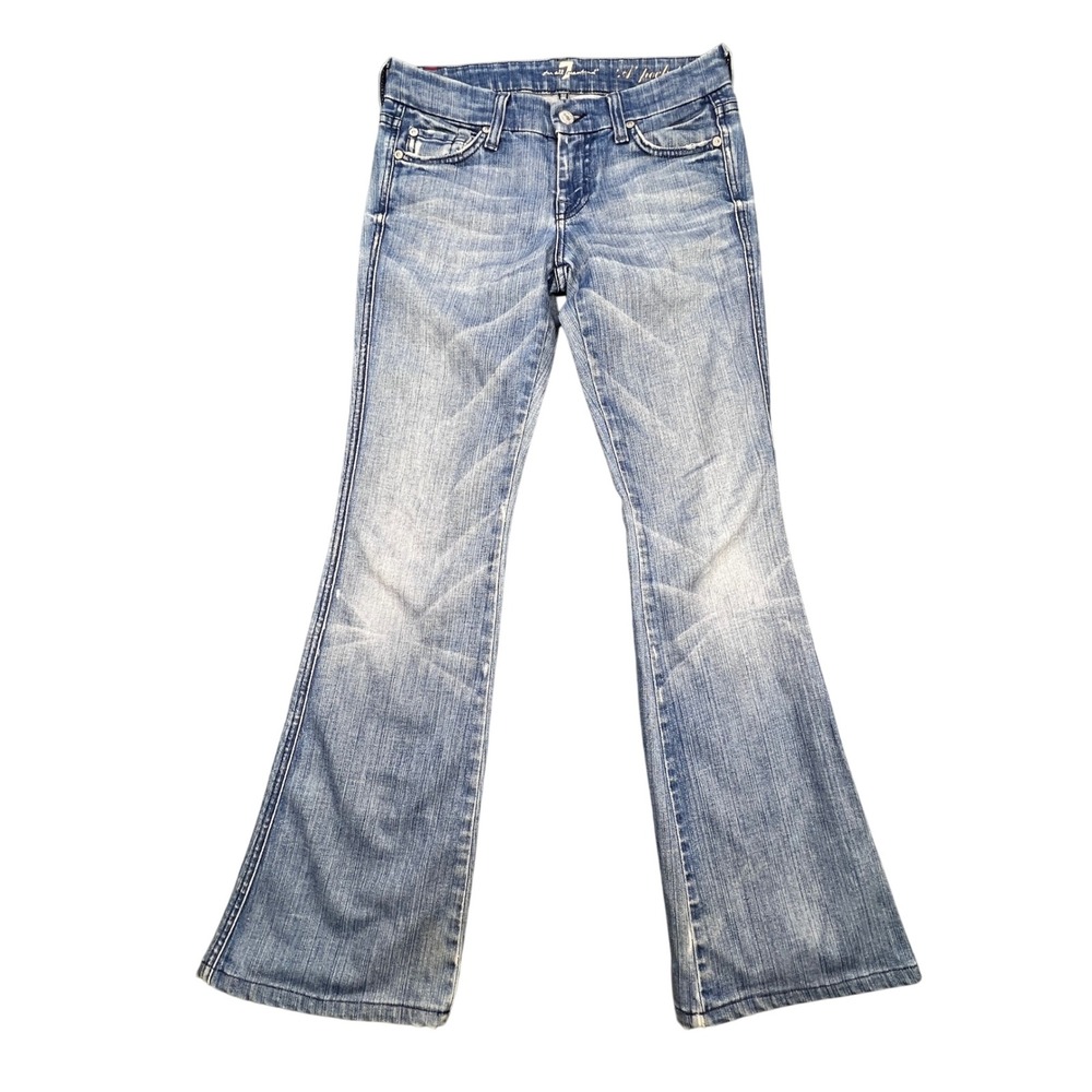7 For All Mankind Blue Jeans Lexie Petite A-Pocket Flare Women 24